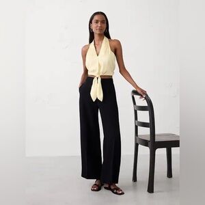 NWT! Banana Republic Black Hayden Wide-Leg Pant 851128 🤎